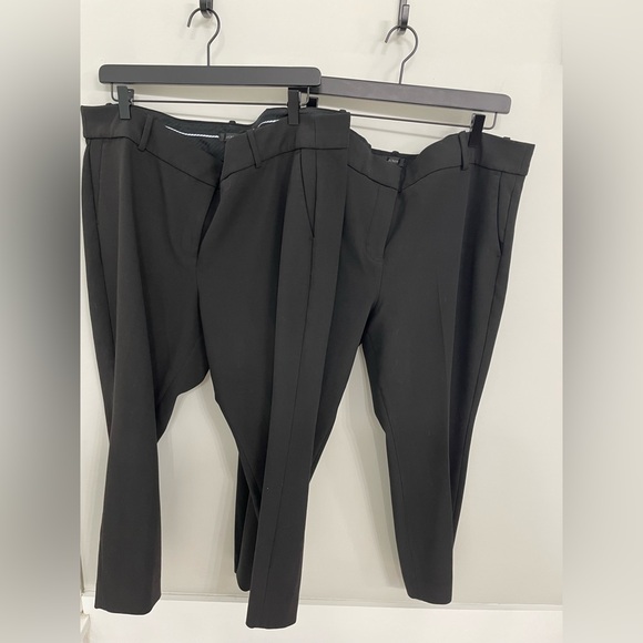2 Pairs! J.Crew Cameron Slim Cropped Pant in Four-Season Stretch Size 18 Black 2 - Picture 3 of 10